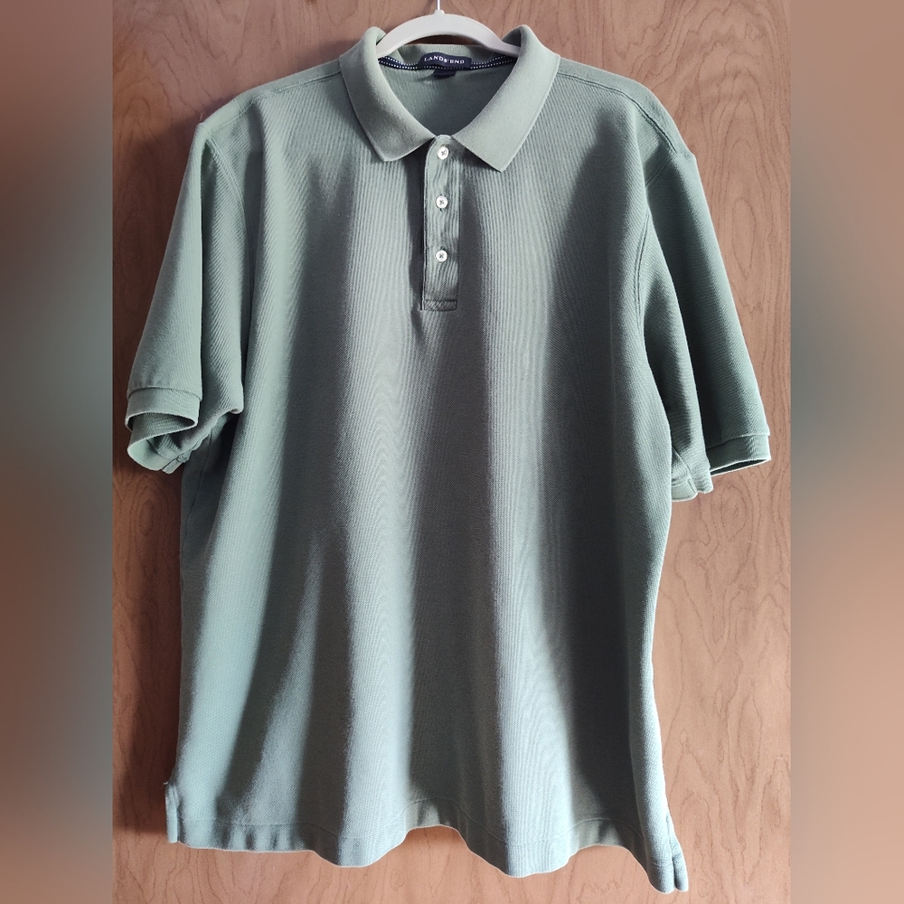 LANDS' END Men's Pullover Shirt. Size XXL (50-52) Short Sleeves.